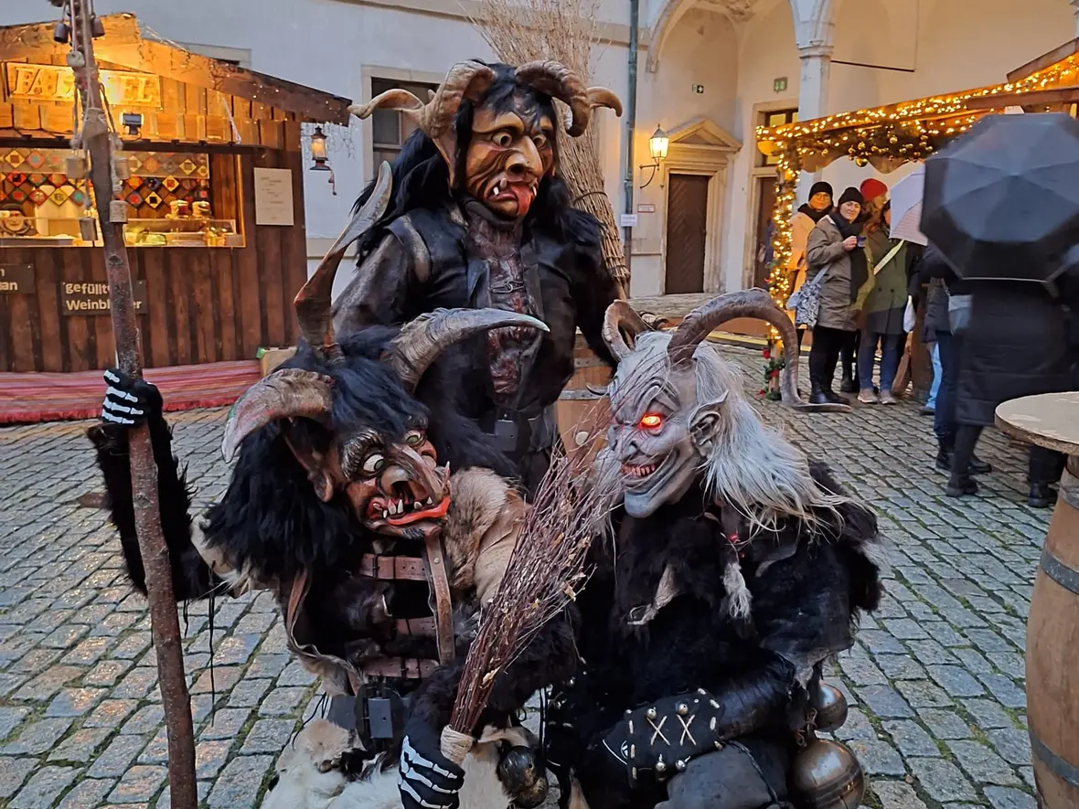 Auch in der Schlossweihnacht waren die Krampusse zu Gast